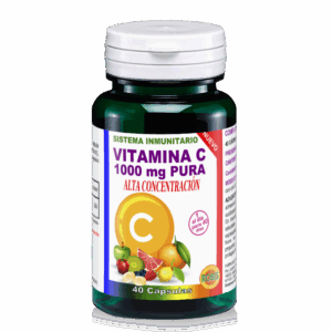 Vitamina C 1000 mg 40 cápsulas.